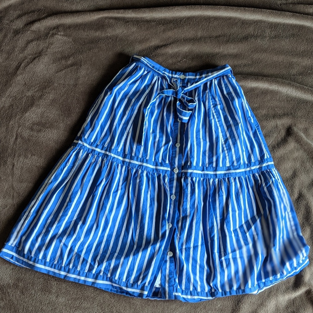 J. Crew Striped Midi Skirt
